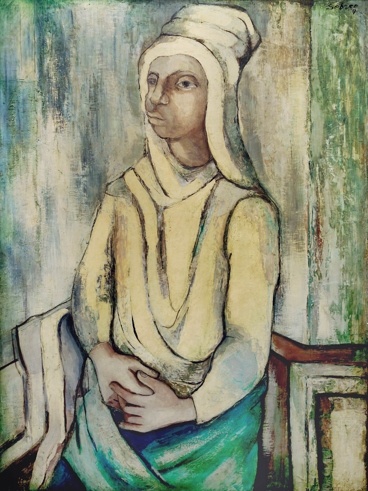 Woman in White Turban